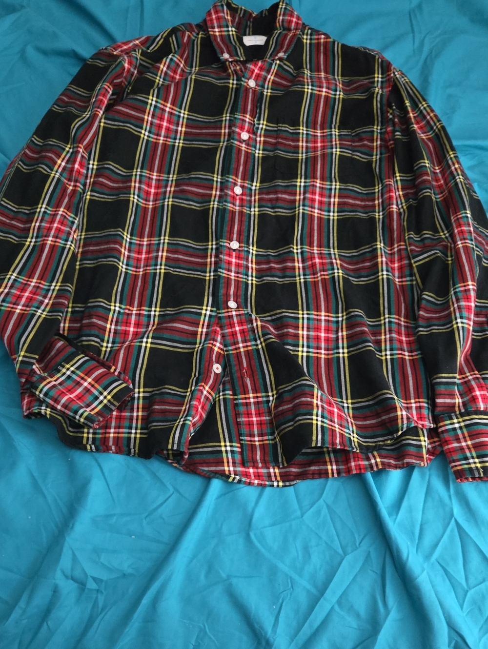 Crewcuts Red, Black & Yellow Plaid Shirt